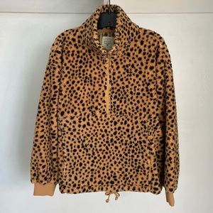 Billabong Cheetah Print Teddy Bomber Jacket